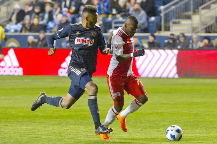 Auston Trusty was one of the standout players in the Philadelphia Union’s season-opening 2-0 win over the New England Revolution at Talen Energy Stadium.