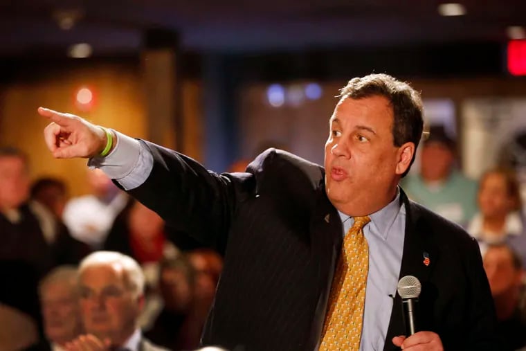 Gov. Christie at a campaign stop in Wolfeboro, N.H., last week. His polling numbers were sufficient to bring him to the prime-time debate Tuesday, CNN said.