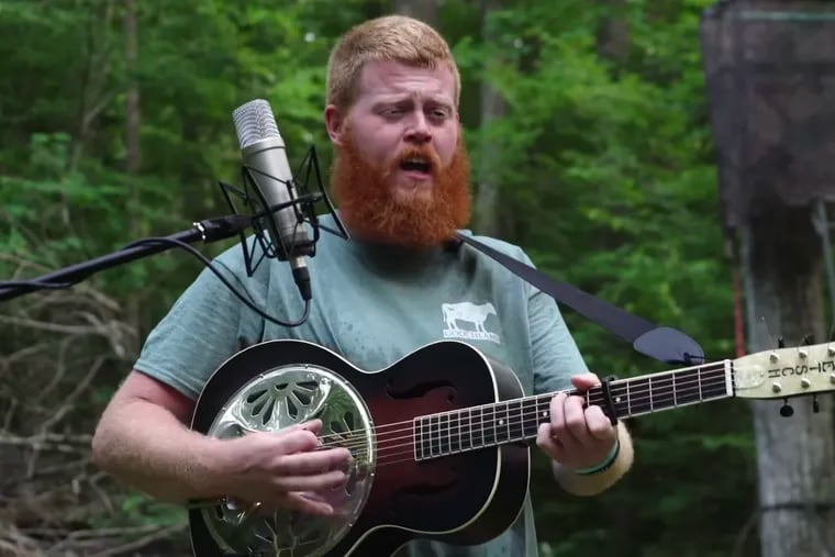 In this screen grab from his YouTube video which has been viewed more than 9 million times, country-music newcomer Oliver Anthony sings his politically drenched hit song, "Rich Men North Of Richmond."