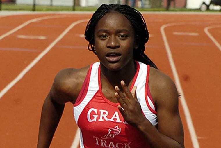 Tymerah Burgess has emerged as the fastest girl in Pennsylvania. (Ron Tarver / Staff photographer)