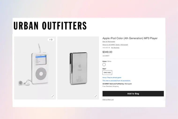Urban Outfitters is selling several older iPod models from the 2000s and billing them as "vintage" and "retro."