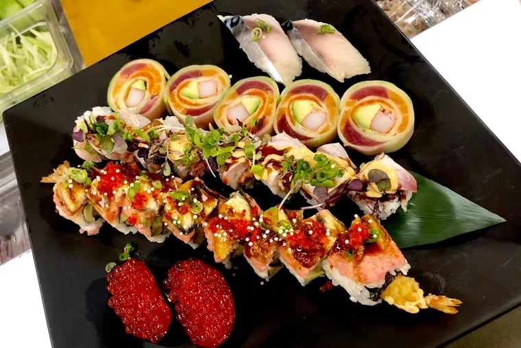 Sushi platter at Kawaii Tori Sushi, 7 S. Main St., Yardley.