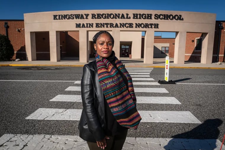 Naimah Howard outside Kingsway Regional High School in  Woolwich Township, NJ, Thursday, January 11, 2024.