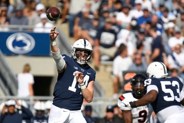 Penn State quarterback Sean Clifford passes against Ball State last Saturday. He has had no turnovers through two games.