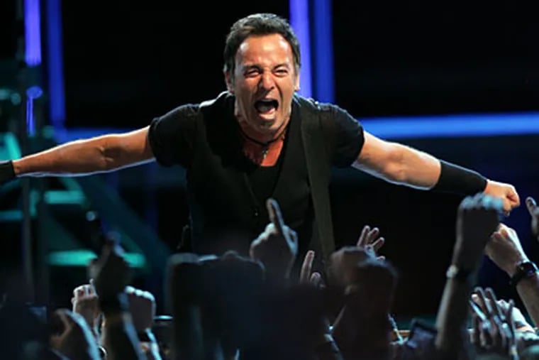 Bruce Springsteen plays a sold-out concert at the Spectrum on April 28. (David Swanson / Staff Photographer)