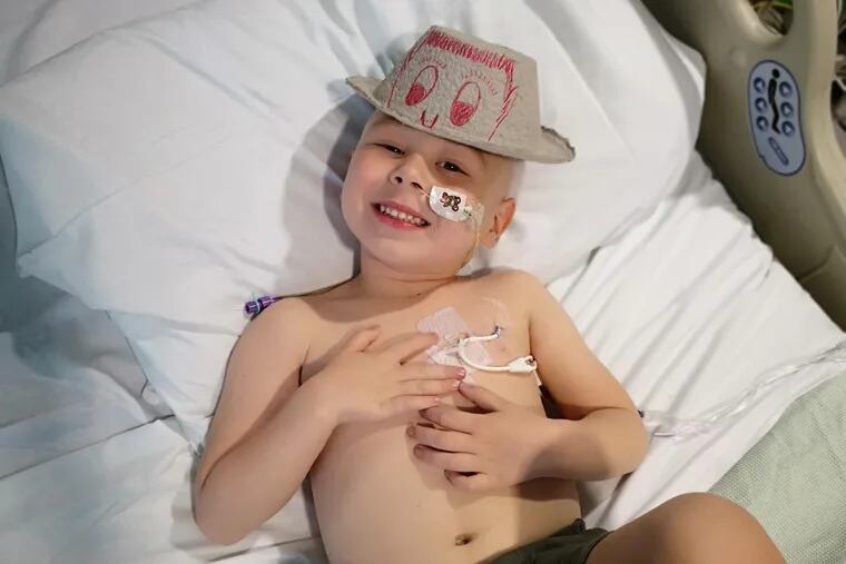 Four-year-old Zac Oliver has been getting chemotherapy to treat a rare, aggressive subtype of leukemia since his diagnosis in May