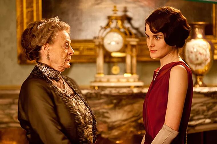 Maggie Smith as the Dowager Countess (left) and Michelle Dockery as Lady Mary in a scene from Downton Abbey. (Nick Briggs/Carnival Films)