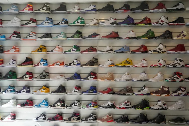 Sneakers on display at Suplex.