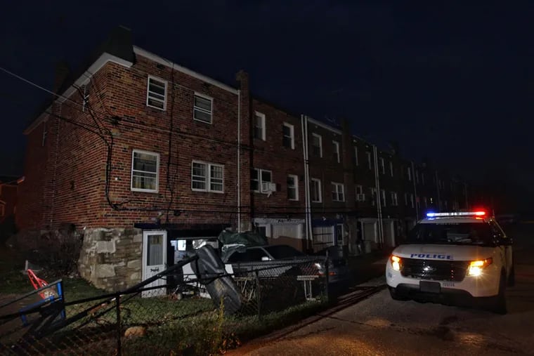Philadelphia police said officers were called to the 8300 block of Gilbert Street shortly after midnight.