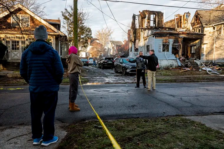 Six members of the Le family were unaccounted for Thursday, the day after two police officers were shot outside their home in East Lansdowne, and a fire gutted that house.