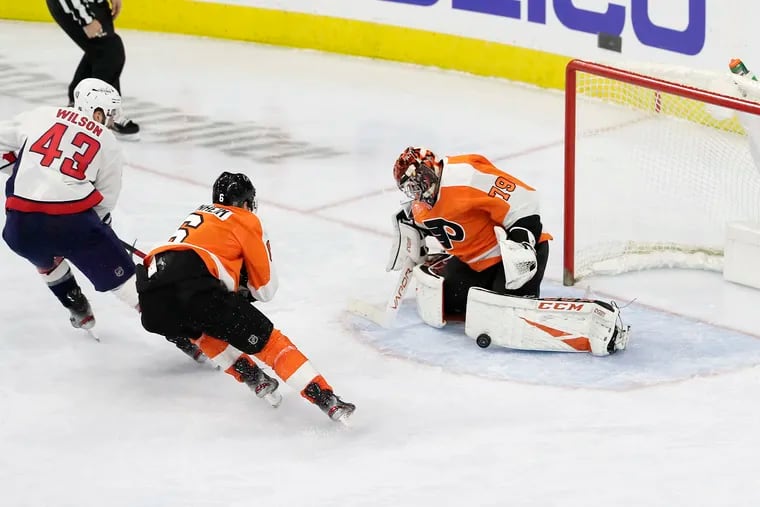 Goaltender Carter Hart will start his second consecutive game on Saturday. The Flyers' only win against Washington came on Super Bowl Sunday. The Capitals have won the four subsequent meetings.