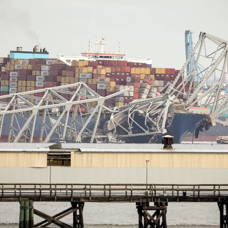 A container ship ran into the Francis Scott Key Bridge, causing it to collapse into the Patapsco River in Baltimore.