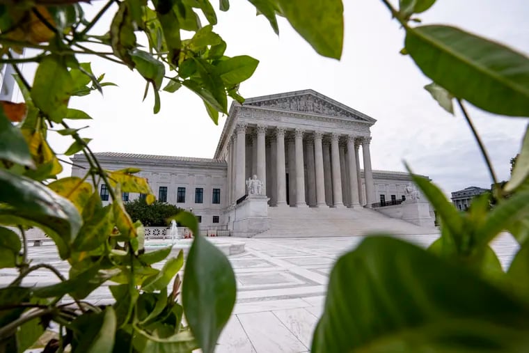 The Supreme Court is seen in Washington early Monday.