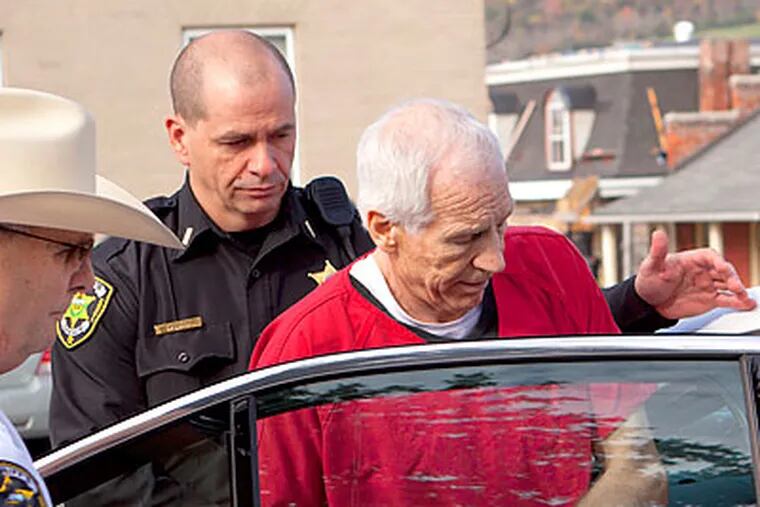 Jerry Sandusky was convicted on 45 counts of sexual crimes against children. (Ed Hille/Staff Photographer)