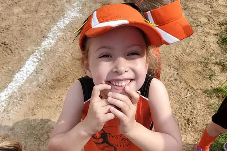 Audrey Oberio, 6, of Maryland, had prenatal surgery for spina bifida, a spinal cord defect, and now enjoys softball, as well as dance and horseback riding.