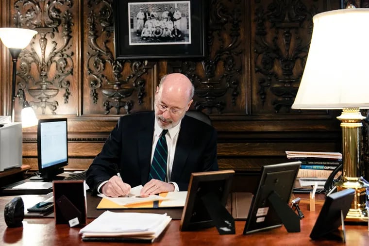 Following a press conference announcing the first two presumptive positive cases of COVID-19, Gov. Tom Wolf signed an emergency disaster declaration on Friday, March 6, 2020, to provide increased support to state agencies involved in the response to the virus.