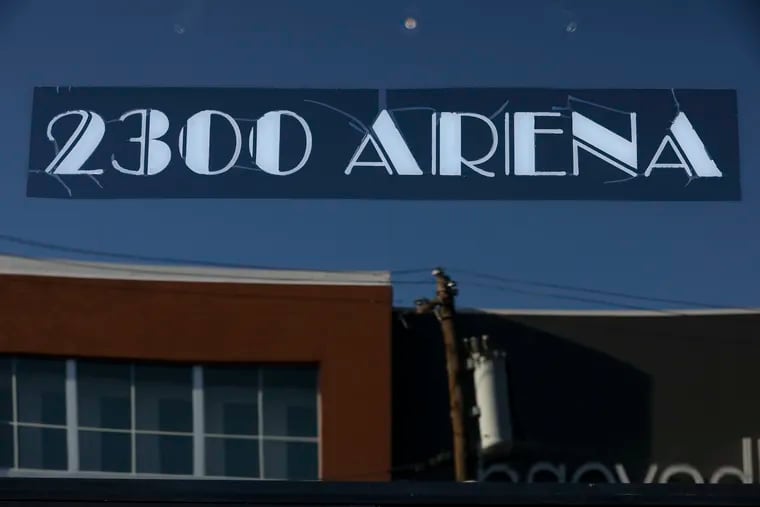 The exterior of 2300 Arena, an entertainment venue often used for wrestling, boxing and MMA events, in South Philadelphia, Pa. on Tuesday, December 8, 2020. 2300 Arena is at risk of closing due to financial loss during the pandemic.