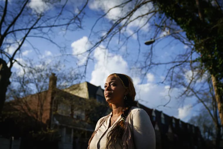 Morkea Spellman, shown here in her neighborhood in Philadelphia, is advocating for the exoneration of her daughter, India Spellman.