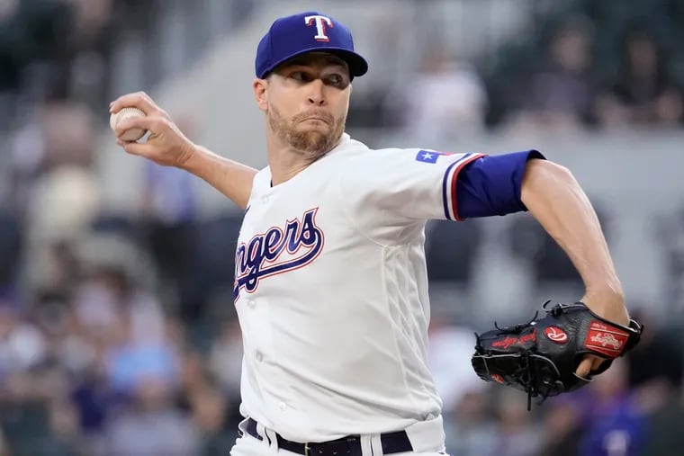 Texas Rangers ace Jacob deGrom will face Kansas City on Monday, just six days after striking out nine Royals hitters in seven innings at home. DeGrom, who has 27 strikeouts in 16 2/3 innings this season. is projected for 8.5 strikeouts in Monday’s MLB prop market (Photo by Sam Hodde/Getty Images)