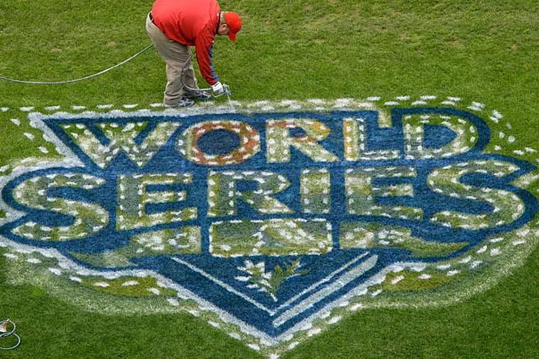 MLB World Series logo. (AP Photo/Matt Slocum)