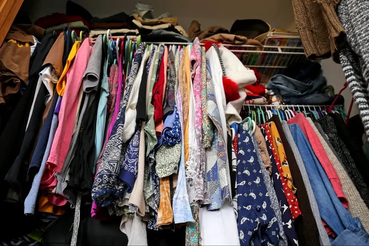 When decluttering your house, begin with your closet, where you don't have to consult anyone else about what to discard.