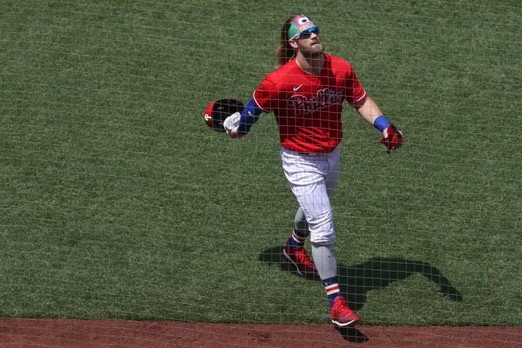 Phillies right fielder Bryce Harper during the club's scrimmage on Wednesday.