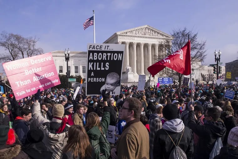 Pro-life demonstrators hold signs while marching past the Supreme Court during the 46th annual March for Life in Washington, D.C., on Jan. 18, 2019. A recent pro-life film has succeeded despite censorship, writes Marc Thiessen.