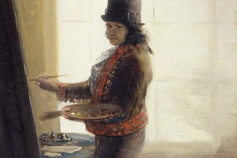 “Self Portrait While Painting” by Francisco Goya, from the catalog of the show “Goya: Order & Disorder” at the Museum of Fine Arts, Boston. Museo de la Real Academia de Bellas Artes de San Fernando, Madrid