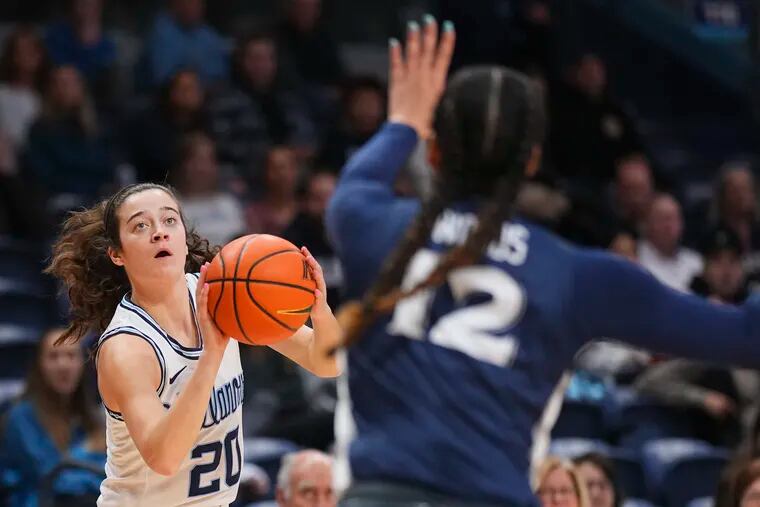 Maddy Siegrist and the Villanova Wildcats take on a dangerous Florida Gulf Coast team in the second round Monday night. (Photo by Mitchell Leff/Getty Images)