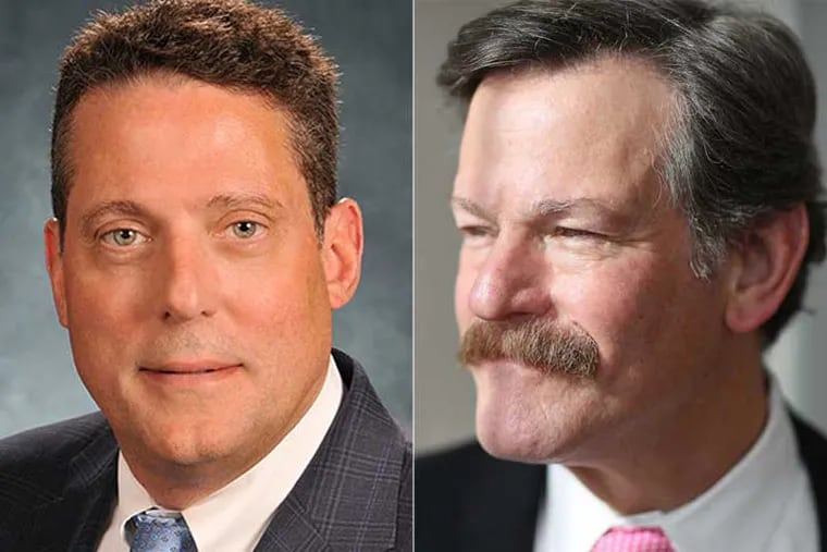 Physician Charles Pollack, who in April 2019 left Jefferson Health after a sexual harassment investigation, was removed on 7/29/2019 from his position as chairman of the scientific advisory board of FSD Pharma. Larry Kaiser (right), CEO of Temple Health System, will replace him.