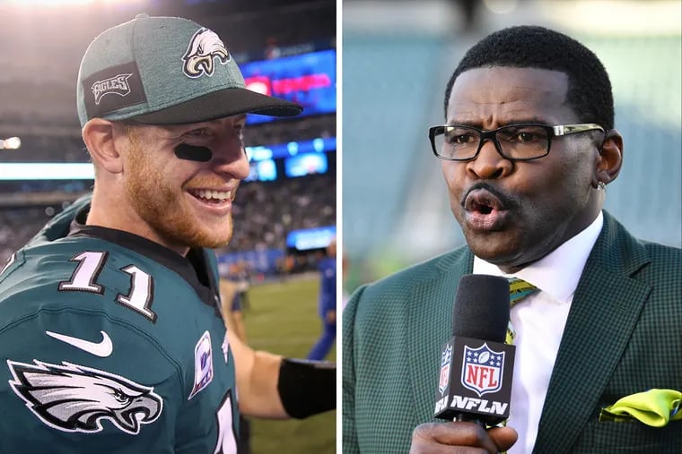 Eagles quarterback Carson Wentz is back to MVP form, according to the NFL Network's Michael Irvin.