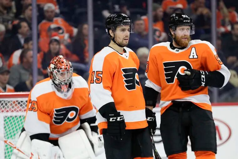 Carter Hart, Matt Niskanen and Jake Voracek lead the Flyers into the round-robin competition for the East's top seed.