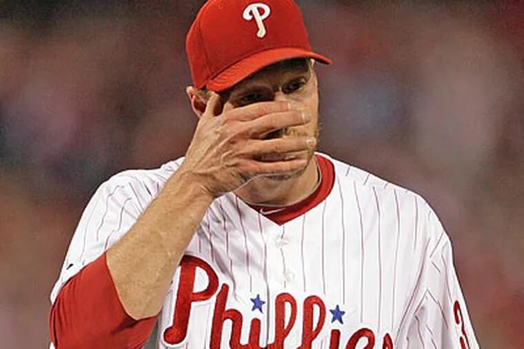 Roy Halladay allowed four runs in seven innings pitched. (Yong Kim/Staff Photographer)