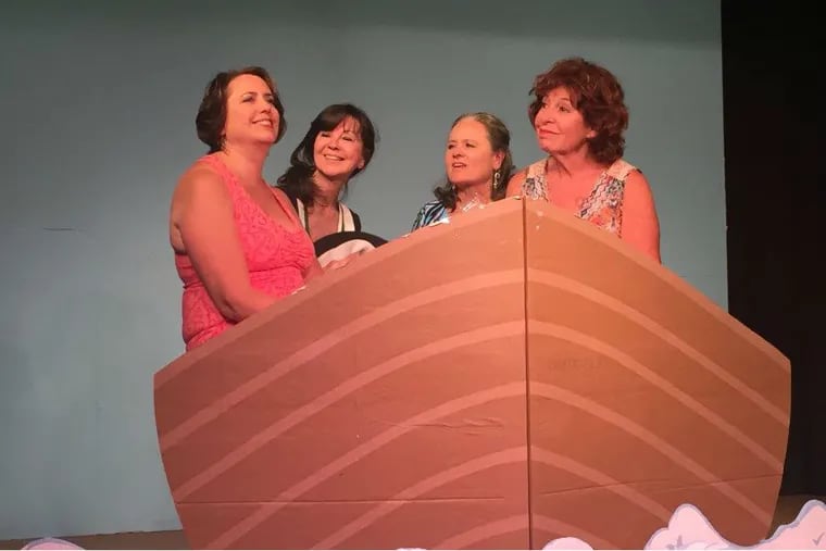 "The Love Boat's Life Boat" by Laura Lee Lenhoff was one of six one-act plays at Old Academy Players' Summer One-Act Bonanza. Left to right: Jane Jennings, Susanna Stevens, Terri Bateman, and Norma Kider.