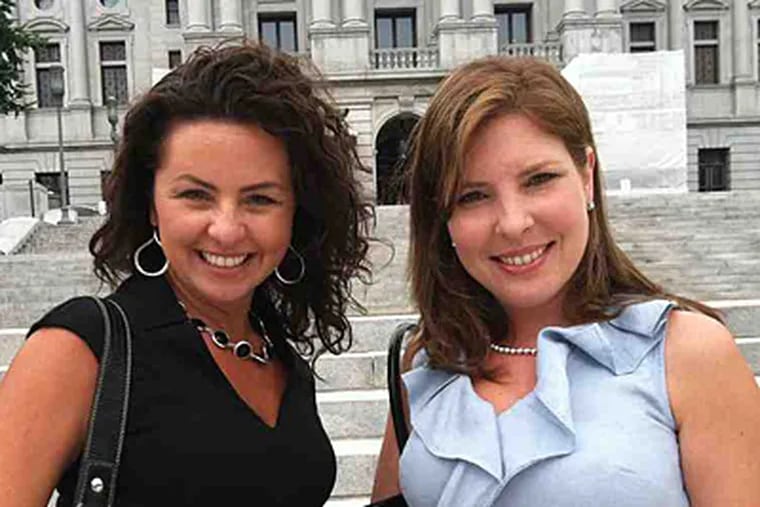 Ana Puig (left) and Anastasia Przybylski , former stay-at-home mothers, have become nationally known activists.