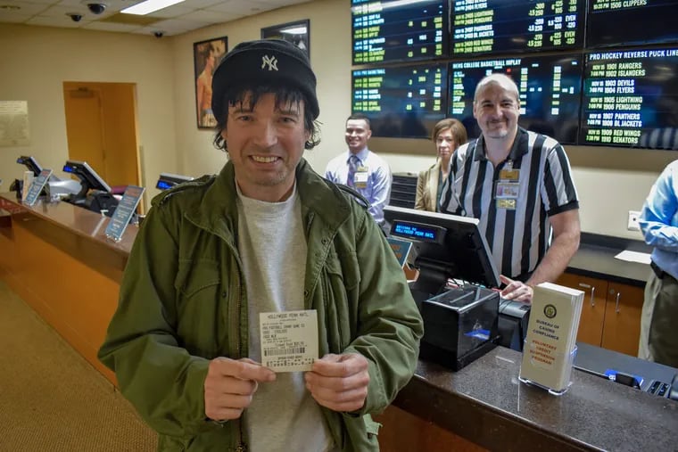 Kenneth Sweeney from Palmyra, Pa., placed the first legal sports bet in Pennsylvania on Nov. 15 a Hollywood Casino – a $20 wager on the Steelers to win the Super Bowl.