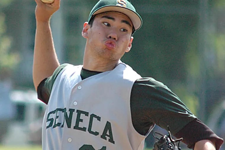 Seneca pitcher Kevin Comer could hear his name called early in this year's draft. (Marc Narducci/Staff)