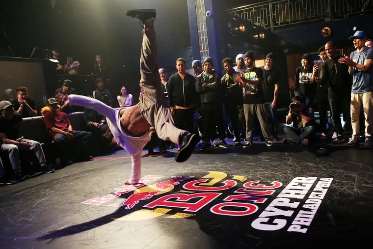Jihad Ali, also known as B-Boy Jihad, performs during the Red Bull BC One Cypher at NOTO in Philadelphia on Saturday, May 11, 2019.