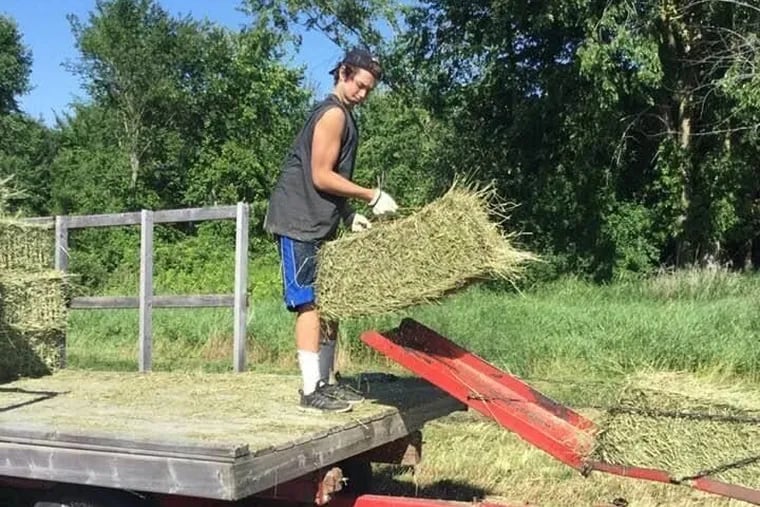 Tyson Foerster, the powerful right winger who was drafted by the Flyers in the first round, said one of the secrets of his strength is lifting about 500 to 1,000 bales of hay while working summers at his grandparents' farm in Ontario.