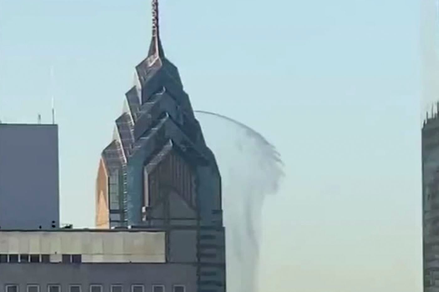 Why was water spewing from One Liberty Place? The answer took some time to find out.