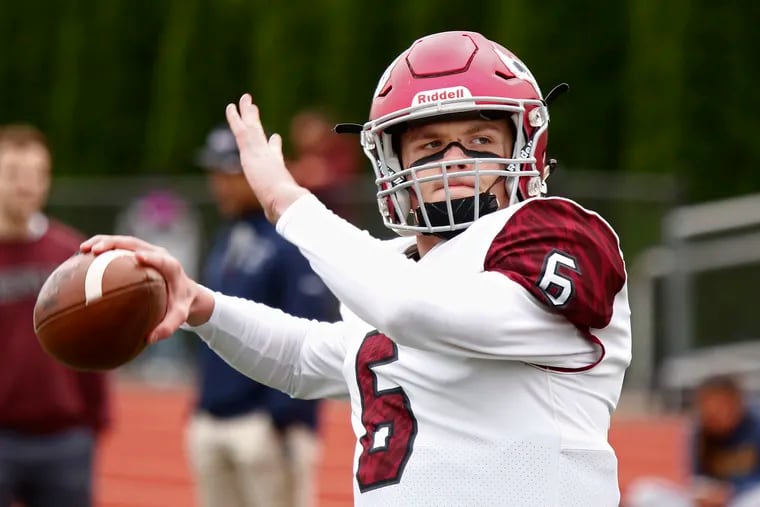 St. Joe's Prep sophomore quarterback Kyle McCord threw for nearly 2,900 yards and 35 scores while directing the Hawks to the PIAA Class 6A championship.