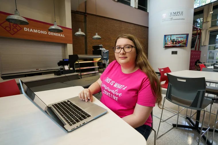 Kimberly Burton runs a conservative women's club at Temple University.