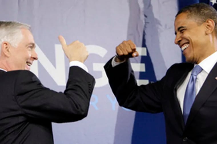 Sen. Barack Obama in Raleigh, N.C. , with Gov. Mike Easley,launched a two-week-long economic-themed campaign tour.