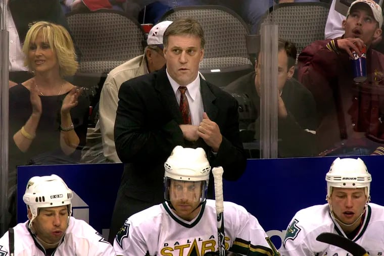 Rick Wilson, shown in 2002, was the interim coach for the Dallas Stars briefly. He is the Flyers new assistant coach.