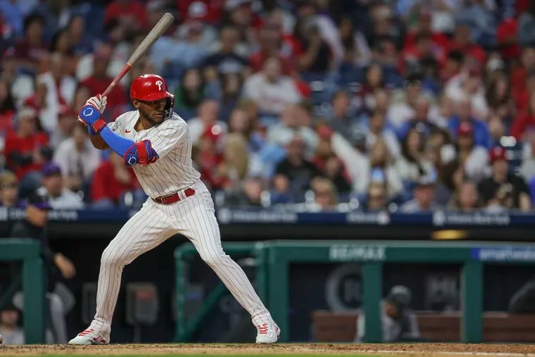 Phillies outfielder Johan Rojas is 7 for his 11 at the plate.