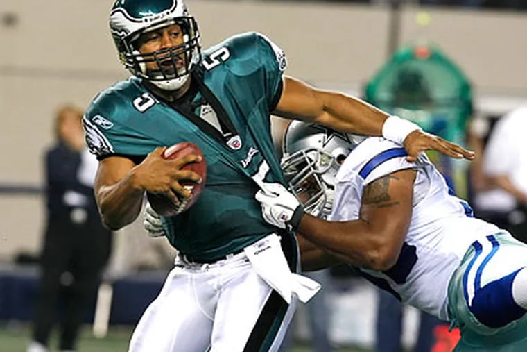 Donovan McNabb and the Eagles were routed Sunday by the Cowboys. (Ron Cortes/Staff Photographer)
