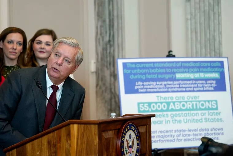Sen. Lindsey Graham, R-S.C., discusses the introduction of the Protecting Pain-Capable Unborn Children from Late-Term Abortions Act on Tuesday.