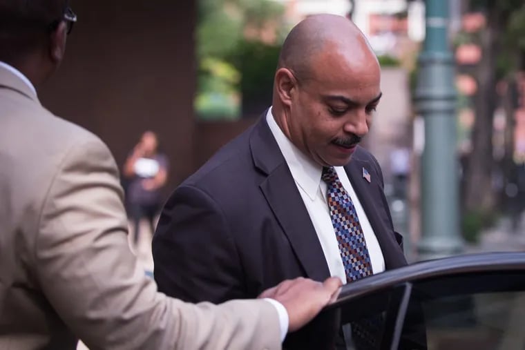 Former Philly District Attorney Seth Williams leaving  federal court earlier this year.