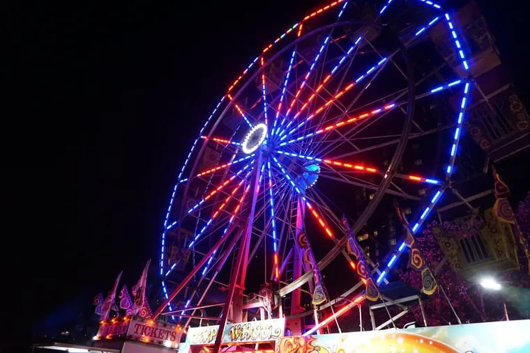The Ferris Wheel at the Baltimore Christmas Village.  A Ferris wheel will be at the Philadelphia Christmas Village for the first time