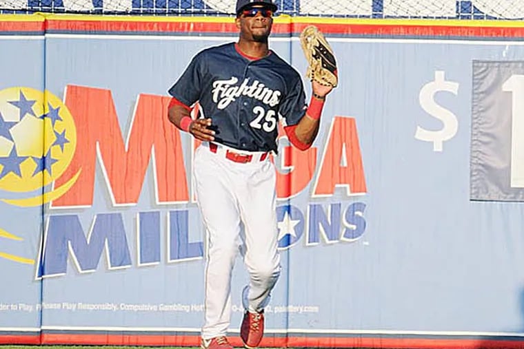 Anthony Hewitt was drafted as a shortstop, but the Phillies were hoping he could be their third baseman of the future. (Ralph Trout/Reading Fightin Phils)